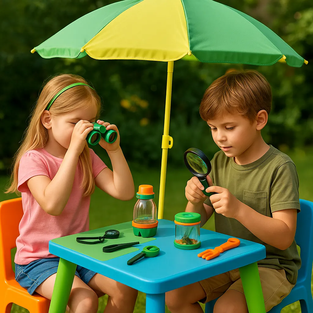 bild eines kindes mit Entdecker-Set Für Kinder